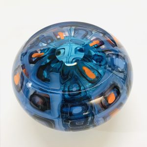 Handmade Blue Glass Sculpture