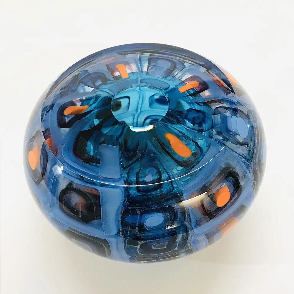 Handmade Blue Glass Sculpture