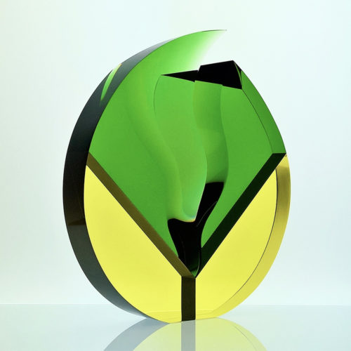 Modern Optical Glass Sculpture