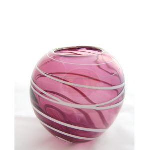 Burgundy Glass Vase by Katherine J Austin Glass