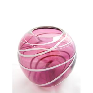 Burgundy Glass Vase by Katherine J Austin