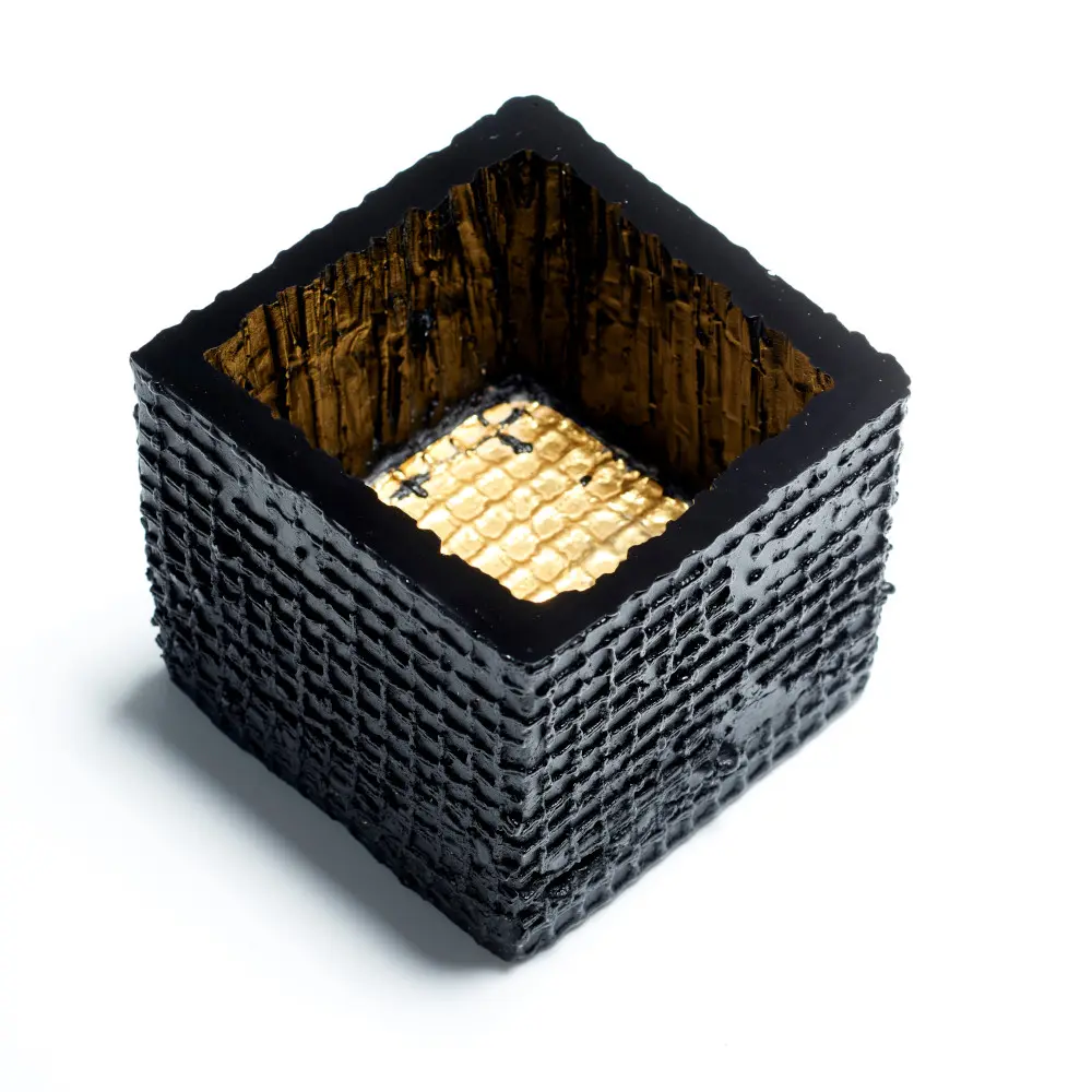 Small Black Sculpture Deborah Timperley Glass