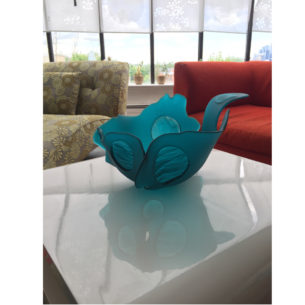 Turquoise Glass Bowl