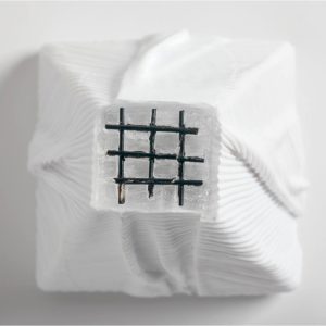White Cast Glass Sculpture by Deborah Timperle