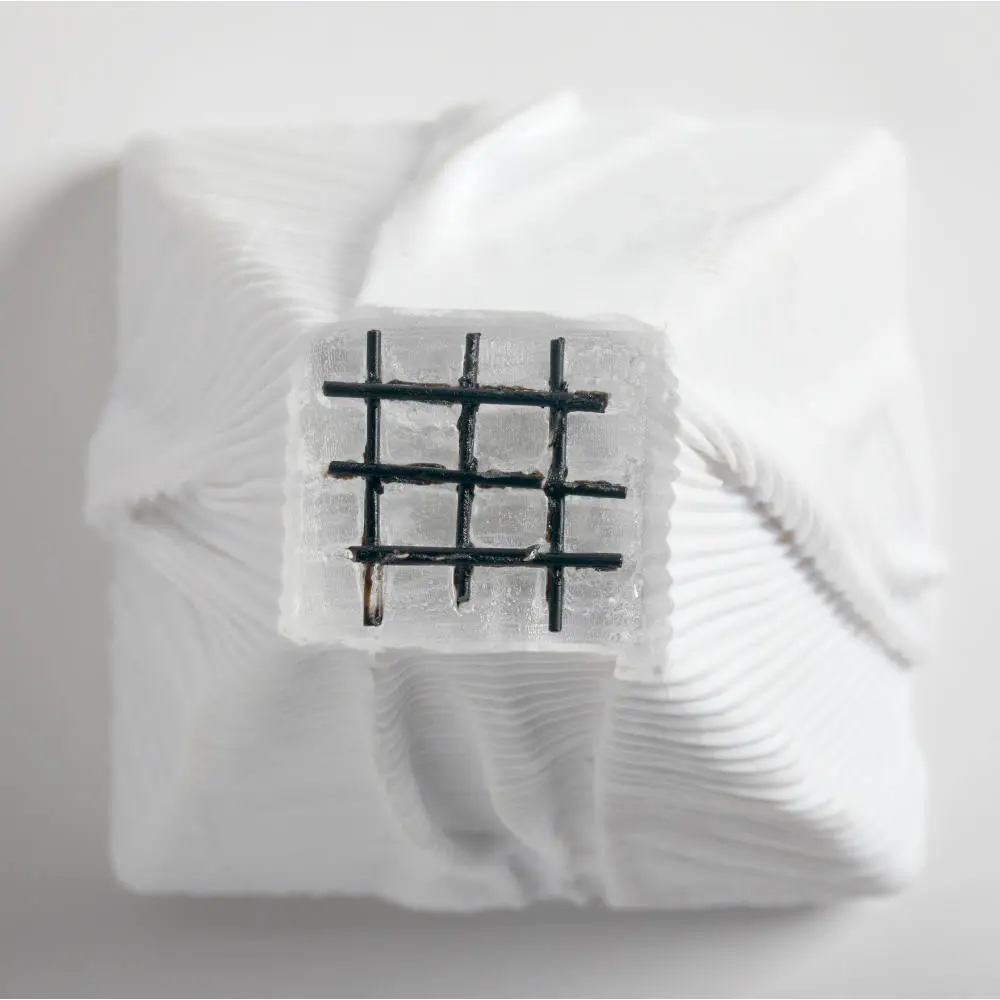 White Cast Glass Sculpture by Deborah Timperle