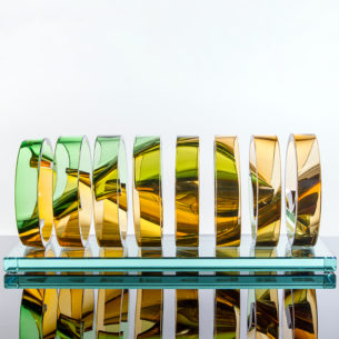Abstract Glass Art Sculpture