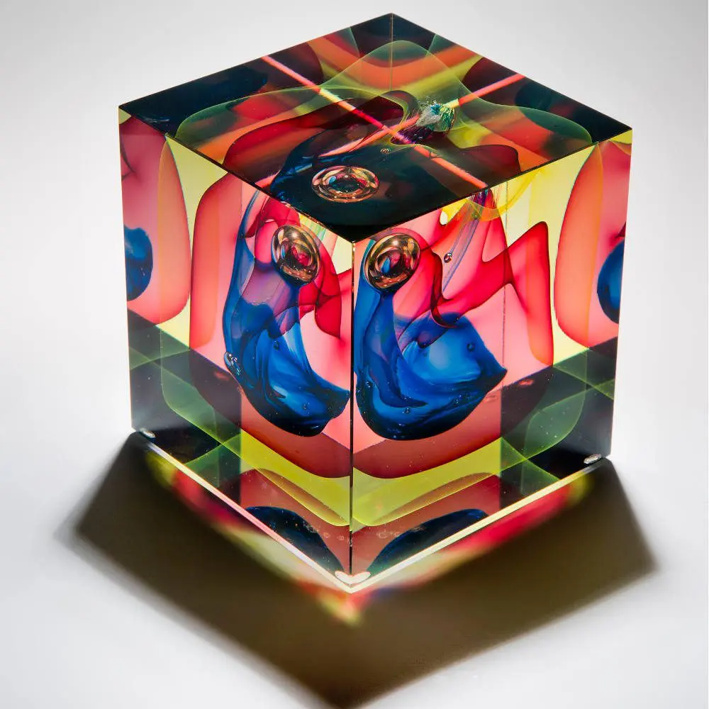 Abstract Glass Art Sculpture