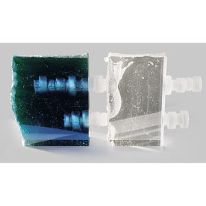 Abstract Glass Artwork Sculpture by Ivan Illovský