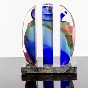 Abstract Glass Artwork Sculpture