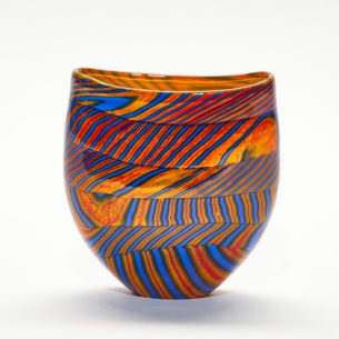 Modern Art Glass Vase by Peter Layton Glass