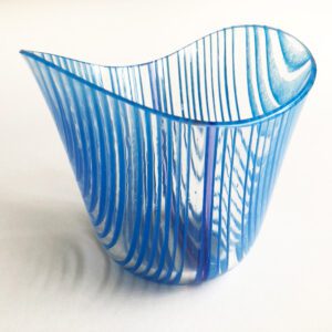Blue Glass Art Vessel