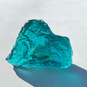 Turquoise Glass Sculpture