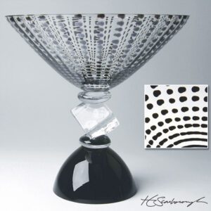 Monochrome Glass Art Bowl