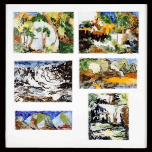 Abstract Fused Glass Pictures