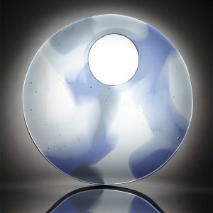 Moon Art Glass Sculpture