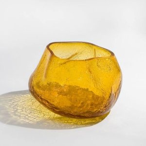 Crackled Glass Bowl