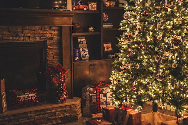Christmas fireplace
