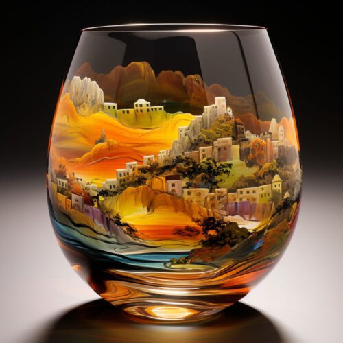 Gozo Island Inspired Glass