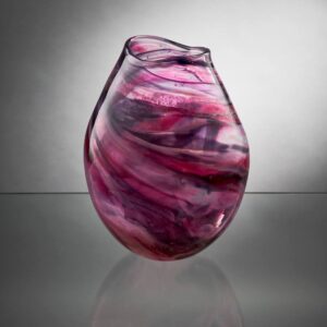Cranberry Glass Vessel Roberta Mayson Glass Artist