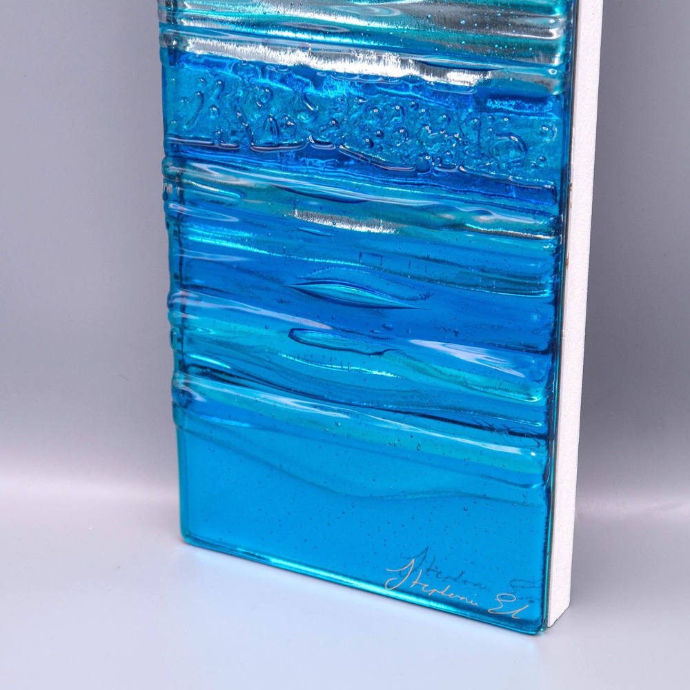 Aqua Glass Wall Panel Stephanie Else Glass Artist