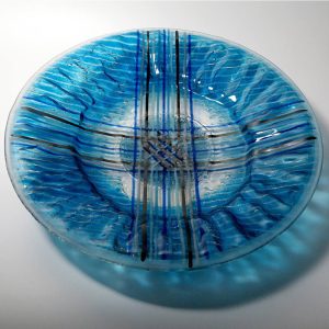 Blue Decorative Bowl Teresa Chlapowski Glass Artist