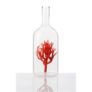 Red Glass Vessel 'Red Coral' by Elena Fleury Rojo Glass