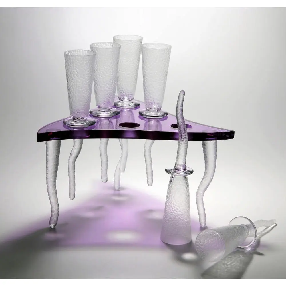 Hand Blown Champagne Flute Bystro Design Glass