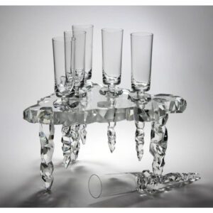 Hand Blown Champagne Flutes Bystro Design Glass