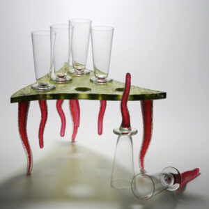 Hand Blown Champagne Glass by Bystro Design