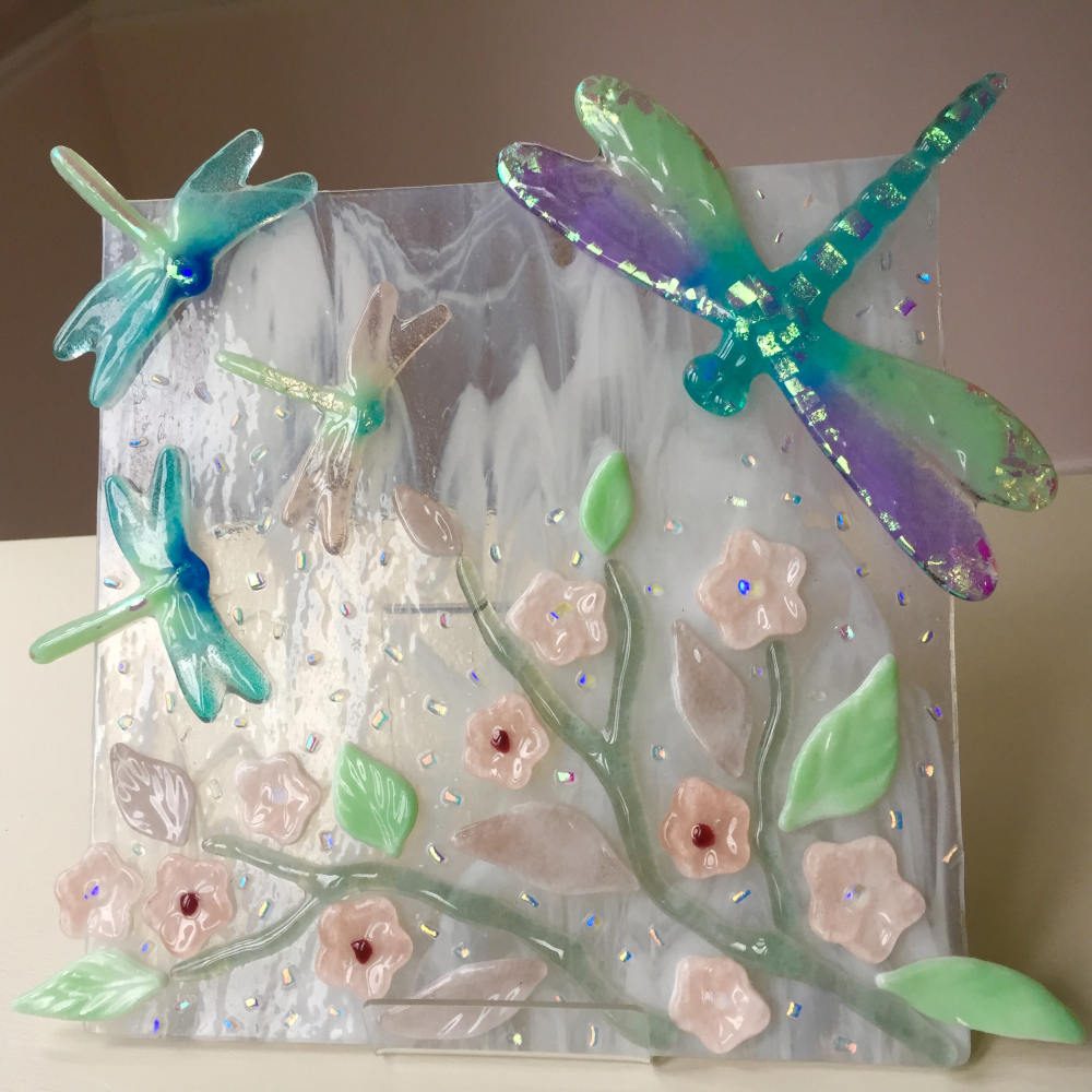 Art Glass Dragonflies Paula Rosalind Art Glass Artist