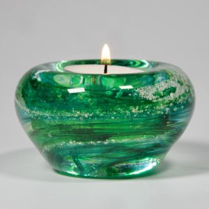 Ashes Tea Light Holder Green