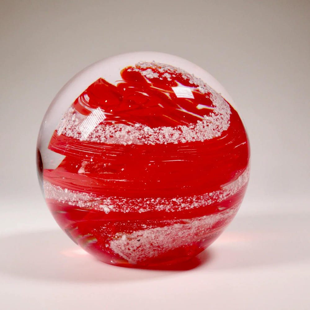 Ashes Paperweight Red