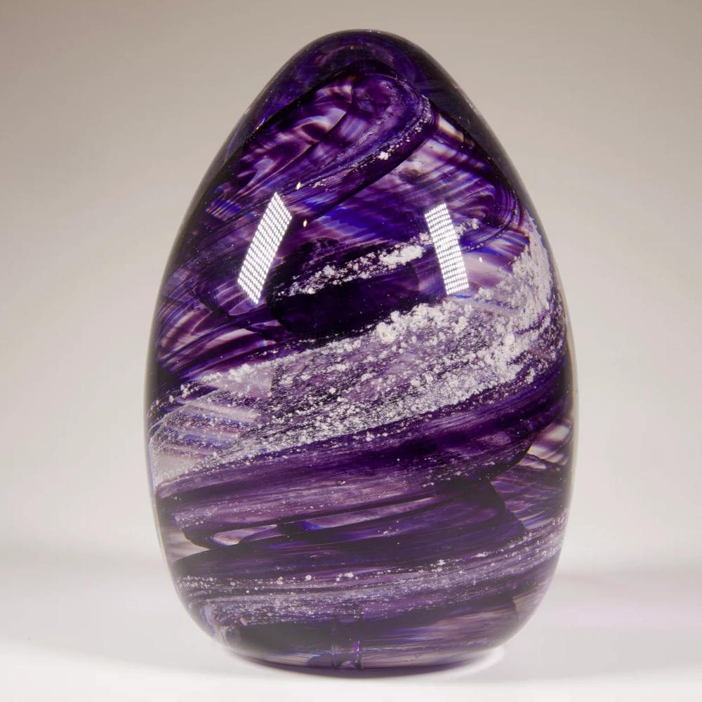 Ashes to Glass Paperweight Amethyst