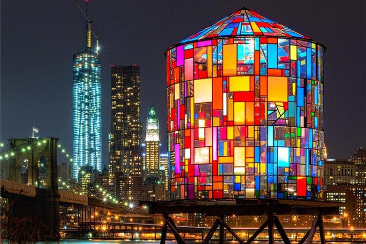 stained glass water tower tom fruin
