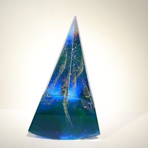Blue Moulded Glass Sculpture Antoine Rault