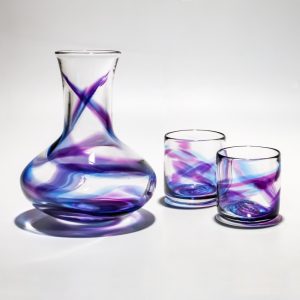 Decanter Set Blue Violet