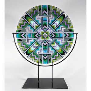 Geometric Sculpture by Ian Chadwick Glass