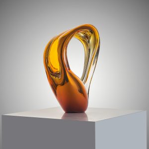 Golden Glass Sculpture Jaroslav Prošek