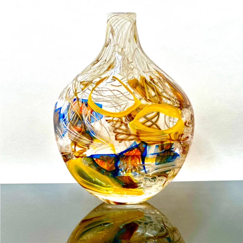Hand Blown Art Vase by Jiayun Ding