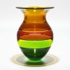 Handblown Glass Vases Topaz Salmon Strawberr Lime Emerald