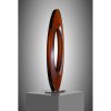 Fine Art Glass Sculpture 'Red Oval' by Jaroslav Prošek Glass