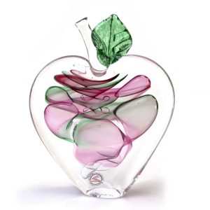 Glass Apple Paperweight