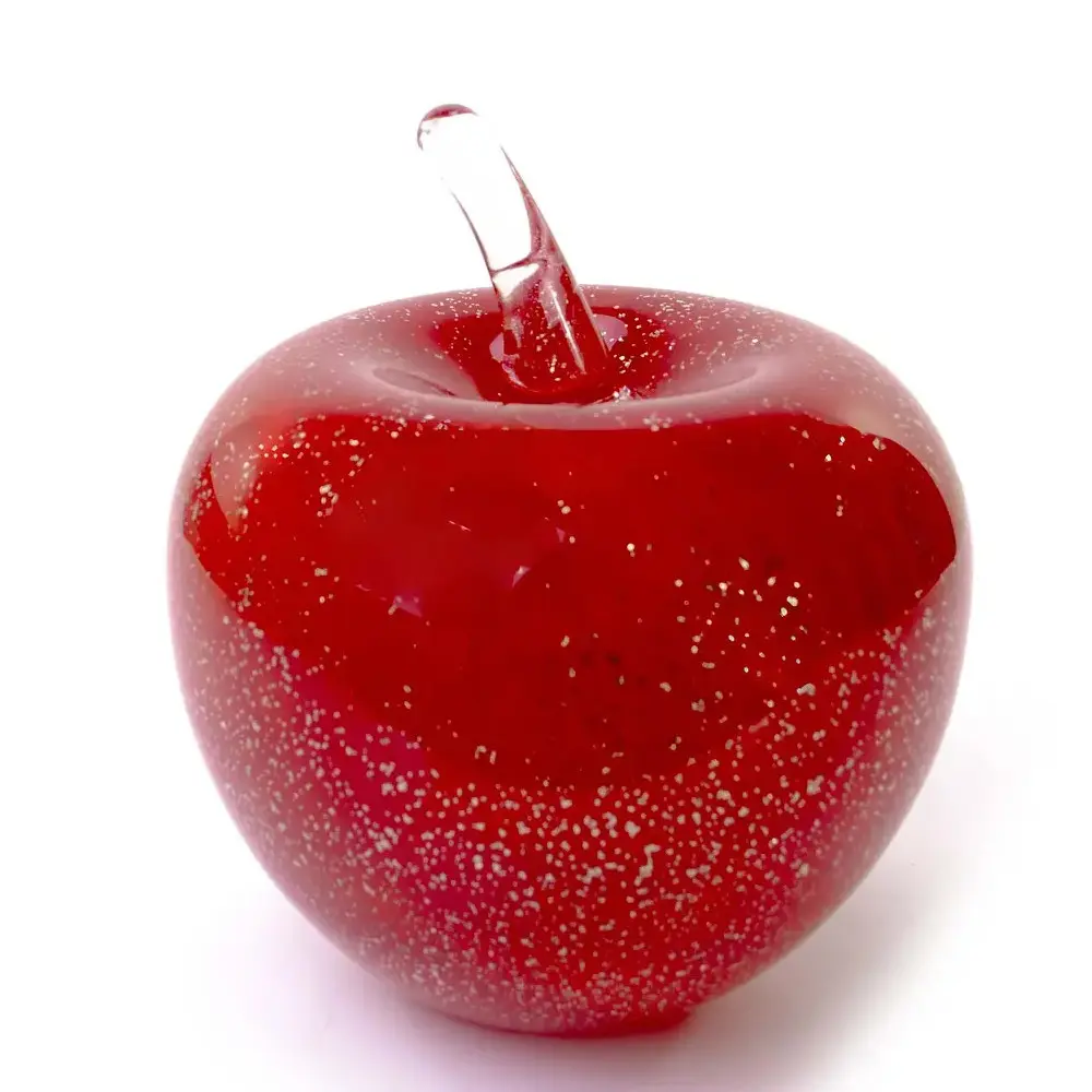 Red Glass Apples by Loranto Glass - Image 3