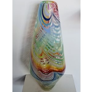 Multicoloured Glass Vase Pierrot Doremus