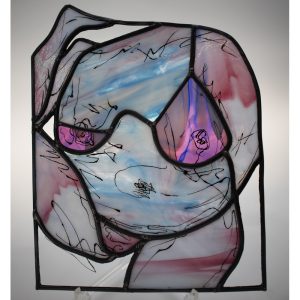 Stained Glass Women Portrait by Laura Kriefman Glass