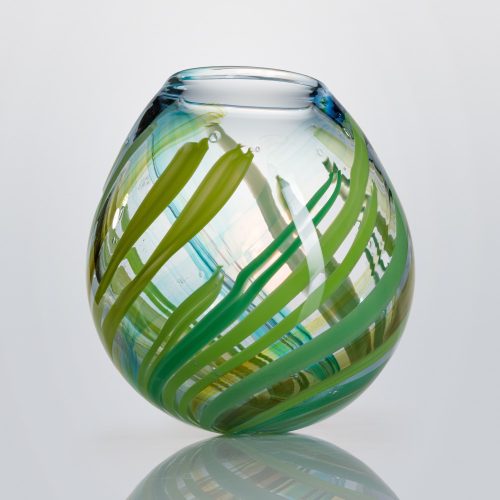 Green Glass Vase by Roberta Mason