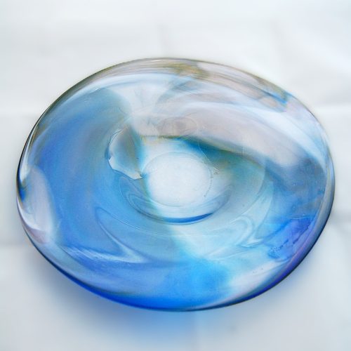 Blue Glass Platters by Katherine J Austin