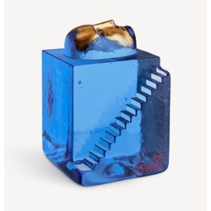 Glass Cube Fortress Man Kosta Boda