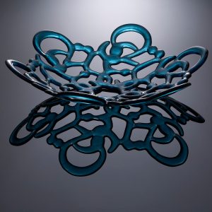 Glass Vessel Bowl Blue