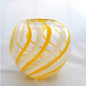 Yellow Vase by Katherine J Austin Glass